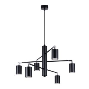 Candelabro lemmi 6 negro acero 77x125x77cm