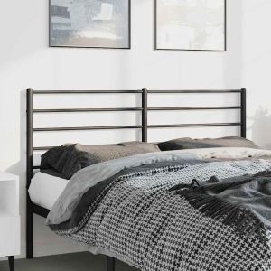 Cabeceira de cama 135 cm metal preto 585217