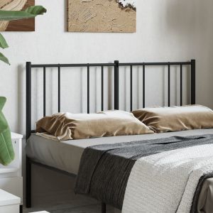 Cabeceira de cama 135 cm metal preto 691679