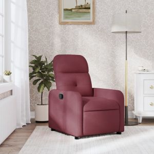 Poltrona reclinável tecido vermelho tinto ewg9349