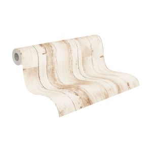 A.s. Création papel de parede efeito madeira begeebranco - 53 cm x 10.05 m