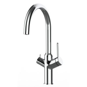 Grifo de cocina 3 vías cromado Serie BOD caño alto u giratorio 360°