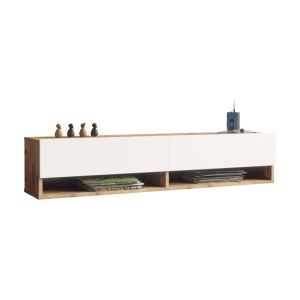 Suporte para tv laitila aglomerado 140x32x30 cm carvalho rústico / branco