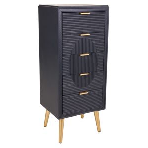 Cômoda de madeira cinza escuro 42x36,5x100,5