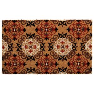 Capacho de PVC impresso castanho 45x75