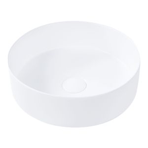 Lavatório de bancada calig ⌀ 36 cm cerâmica branco creme
