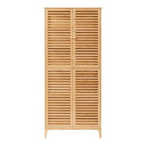 Móvel de casa de banho Raurgela 180x80x40 cm bambu [en.casa]