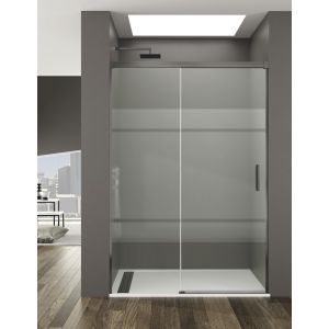 Resguardo frontal de chuveiro basic 1+1 145 serigrafado perfil titânio