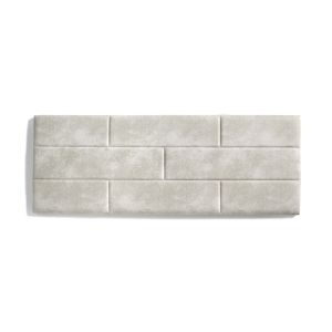 Cabeceira de cama 150 ladrillos  152x57x5 branco roto efecto granito