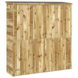 Abrigo p/ ferramentas de jardim 163x50x171 cm pinho maciço