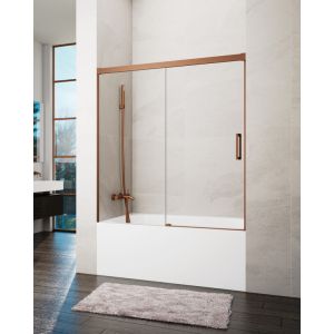 Resguardo banheira frontal+deslizante basic 145-150cm transparente cobre