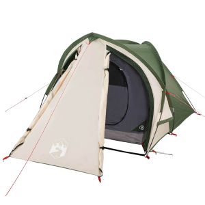 Tenda de campismo cúpula para 2 pessoas impermeável verde