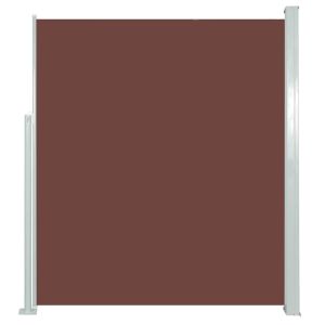 Toldo lateral retrátil 160 x 500 cm castanho