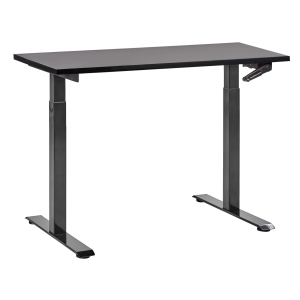 Secretária de pé ajustável manualmente destines 120 cm 72 cm preto