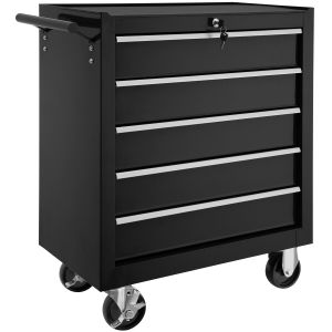 Carrinho de ferramentas com gavetas e bloqueio central 69x33x79cm
