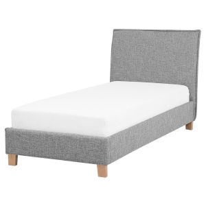 Cama tecido sennez 90 x 200 cm cinzento claro