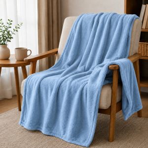 Manta plaid sedalina 240gr azul 150x200cm donegal collections