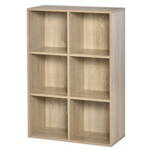 Estante para livros aglomerado de madeira cor de carvalho 65.5x30x97.5cm