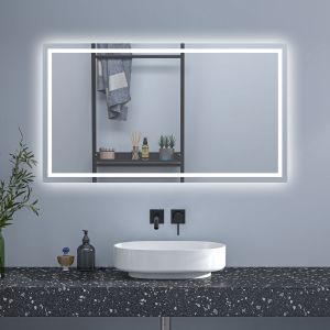 Espelho de casa de banho led 140×80cm+anti-embaciamento
