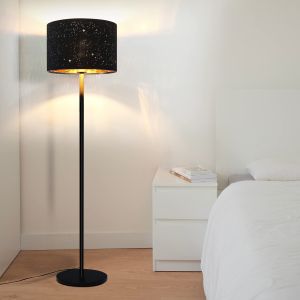 Nettlife lâmpada de pé preto 30x30