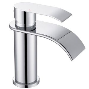 Torneira de lavabo cascata - cecipa max - inox cromado - água quente e fria