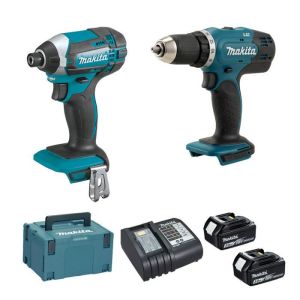 Kit 2 ferramentas Makita 18v ddf453 dtd152 com baterias