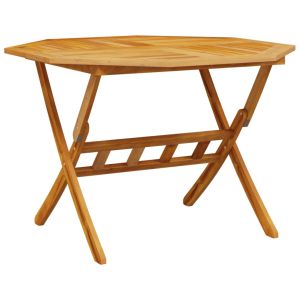 Mesa de jardim dobrável ø110x75 cm madeira de acácia maciça