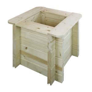 Jardinera elevada de madera - 38x38xh35 cm - Timbela m610