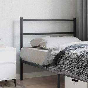 Cabeceira de cama 100 cm metal preto ptob8810