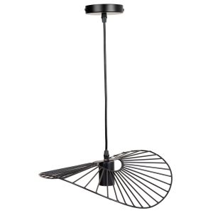 Candeeiro de teto em metal preto 37x31x90