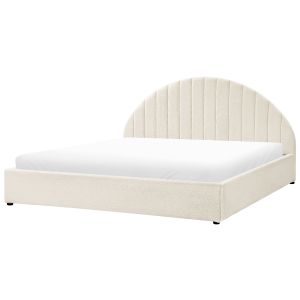 Sommier com arrumação chadenet bouclé branco creme 180 x 200 cm