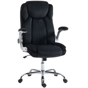 Cadeira de escritório 68x69x118 cm veludo (100% poliéster) Homcom