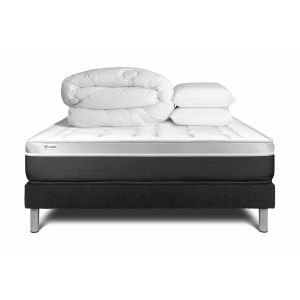 Pacote de cama completo - colchão 160x200 cm + estrado de molas com ripas (