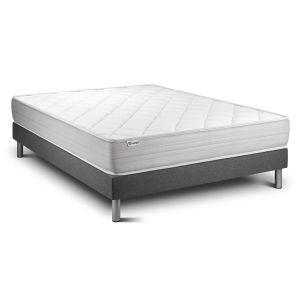 Conjunto de estrado gris + colchão vitalit vitalmemo ( 180 x 220 cm - espum