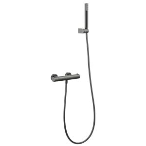 Kit de duche termostático bless gun metal escovado [ imex® ]