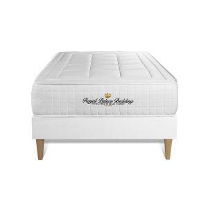 Conjunto de estrado branco + colchão royal palace bedding balmoral (90x190