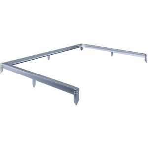 Base em aço galvanizado para estufa de jardim <<basilic>> - 2,37 m² - cinze