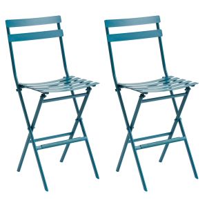 Conjunto de 2 cadeiras altas dobráveis ​​greensboro azul pato