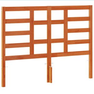 vidaXL cabecero de cama madera maciza de pino marrón cera 135 cm