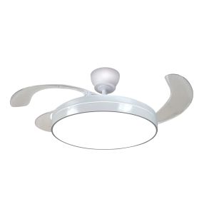 Ventilador de teto com 3 pás rebatíveis, ø102 cm, branco, motor de 30 w
