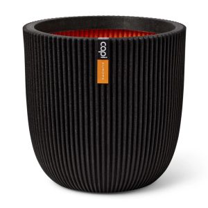 Capi vaso groove 35x34 cm preto
