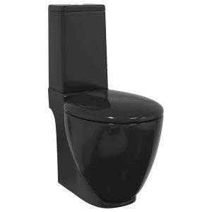 Sanita wc redonda cerâmica c/ descarga água inferior preto
