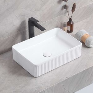 Lavatório de pousar corinto rt5034 cerâmica 50x13x34 cm branco