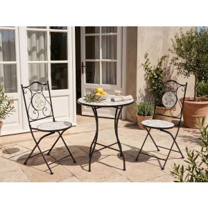 Conjunto bistro collio metal preto