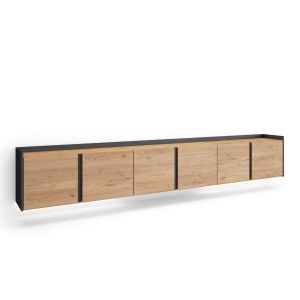 Móvel de tv, 309x35x50cm, suspensos, LED rf4704