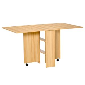 Mesa dobrável com roda aglomerado de madeira, plástico e metal color marrón