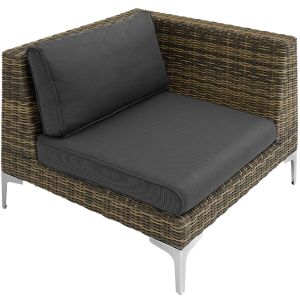 Peça modular set rattan villanova esquina izquierda 89 x 89 x 72 cm