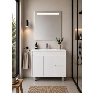 Móvel de banho com lavatório  isquia sem espelho 100x45 cm branco