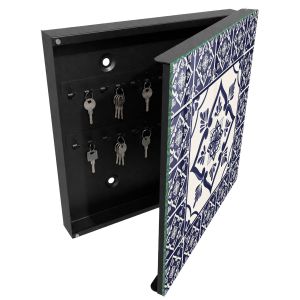 Caixa de chaves de parede decorativa 30x30x5, abertura à direita tulup