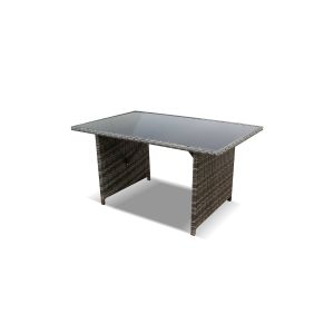 Mesa de jardim ratan pe e vidro temperado. Móveis de jardim e terraço,